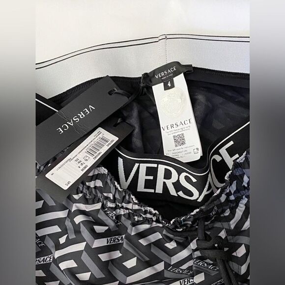 Versace  Logo Print Drawstring Swim Trunks size 4/ Large - Picture 15 of 15
